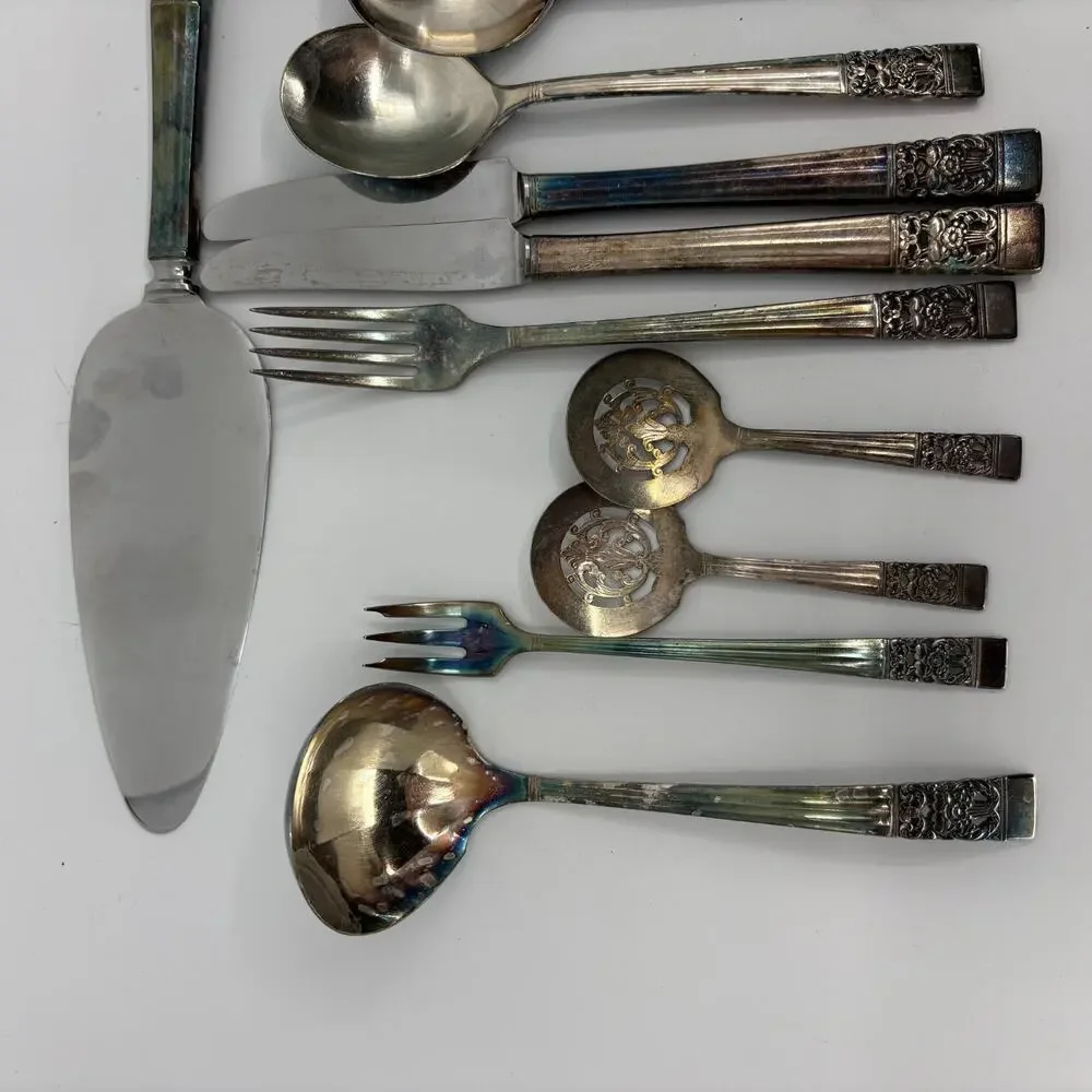 Vintage Silverplate Flatware Serving Utensils Lot Of 15 Community Plate Rogers